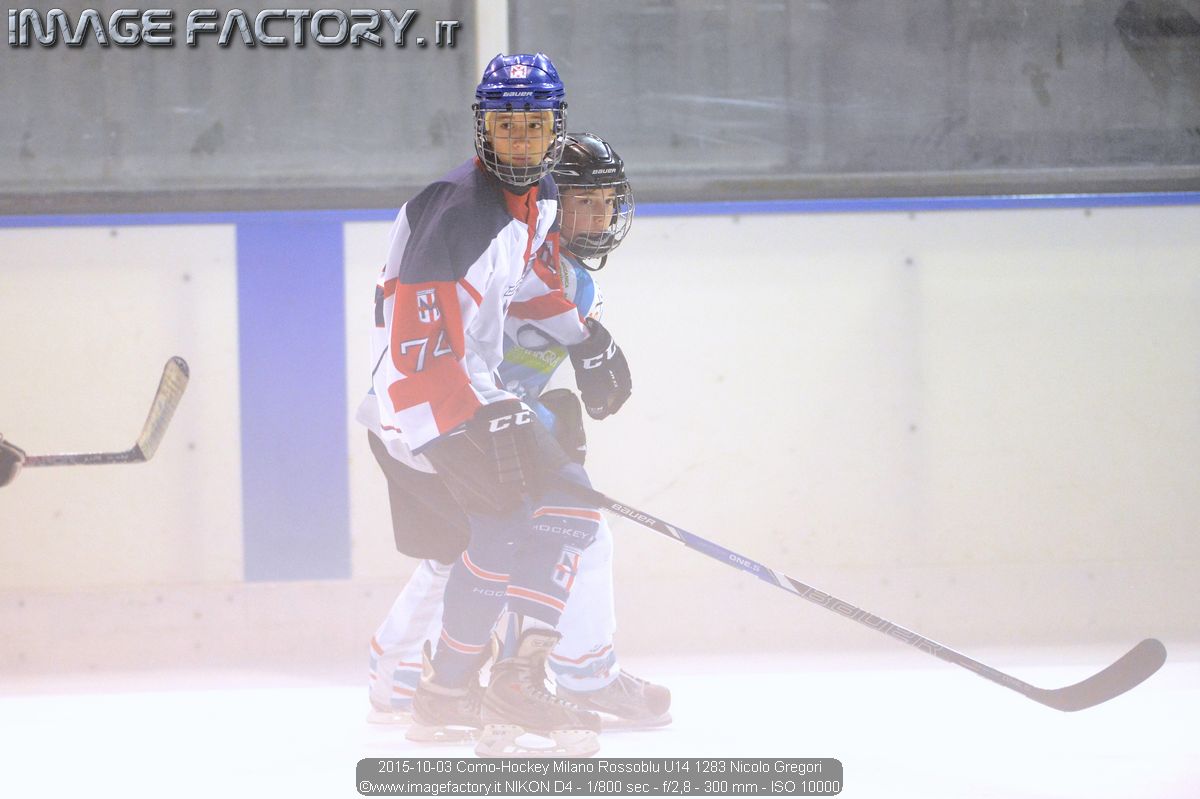2015-10-03 Como-Hockey Milano Rossoblu U14 1283 Nicolo Gregori